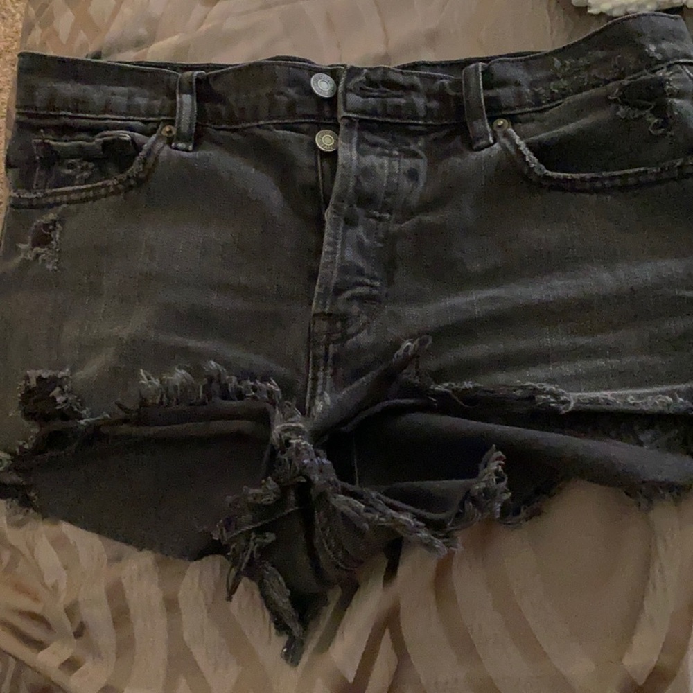 Black Jean Shorts - Hidden